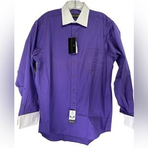 Donald Trump Signature Collection Mens Sz 16 French Cuff Dress Shirt (BB35) NWTs